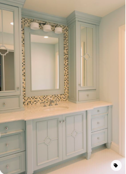 luxury bathroom cabinet designs inlaid mirror