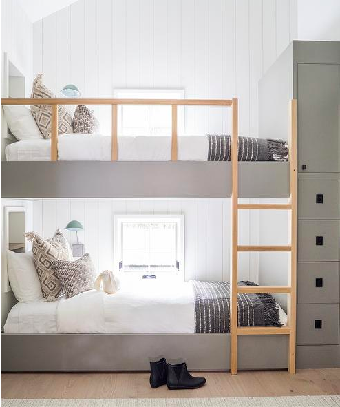Gray boys bunk beds or twin beds