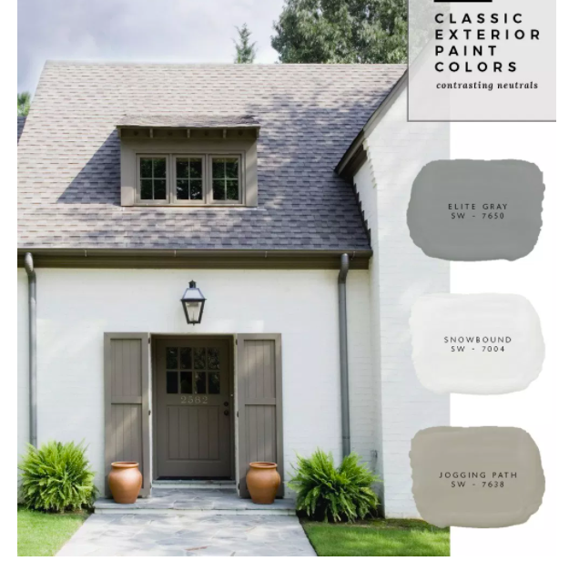 Snowbound by Sherwin Williams exterior color