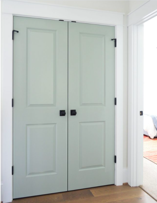interior door color Oyster Bay by Sherwin Williams
