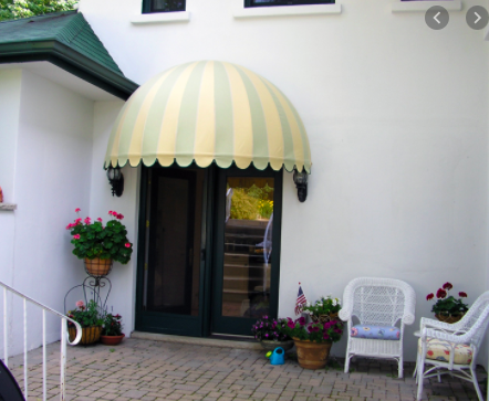 round canopy awning