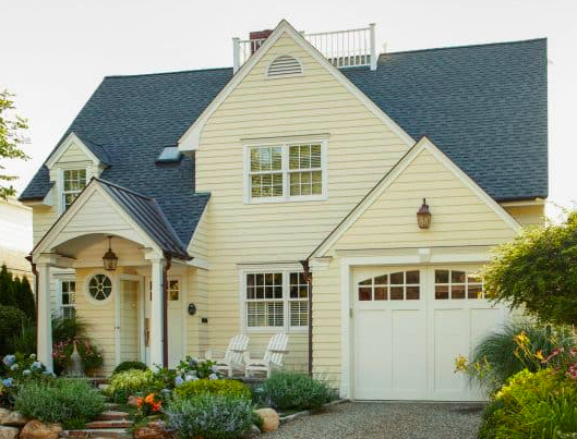 Sherwin Williams Daybreak exterior yellow paint color