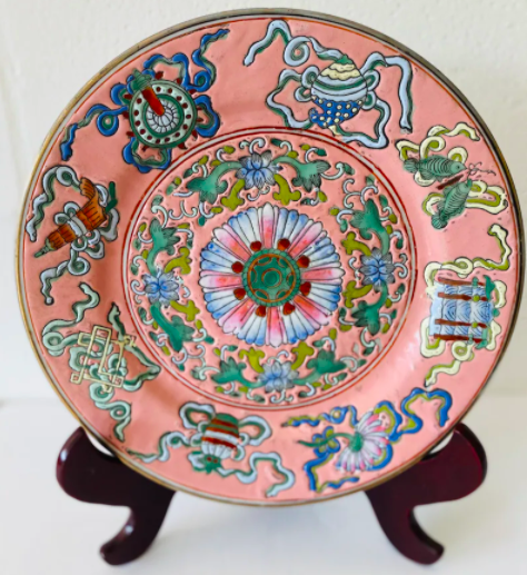 pink tongzhi period plate famille rose