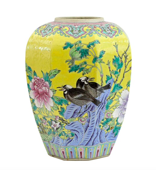 yellow tongzhi vase