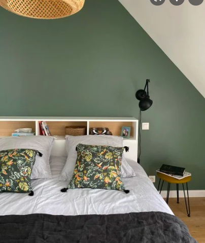 bedroom green walls paint color