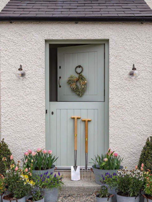 Mizzle Farrow and Ball paint color front door