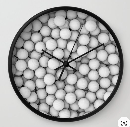 golf balls wall clock