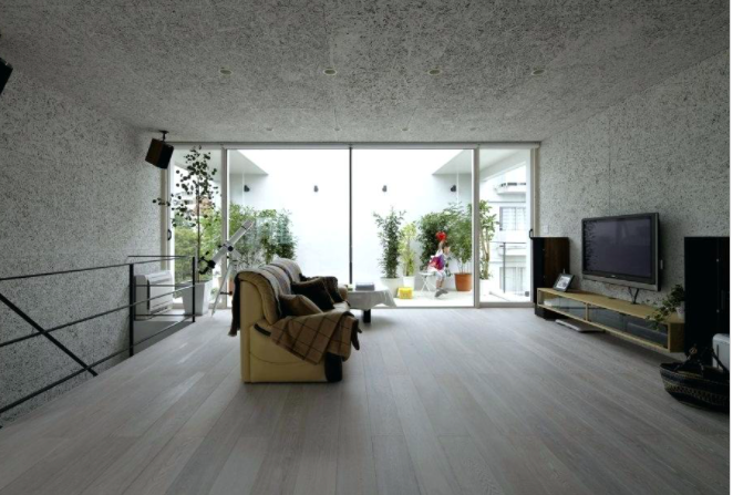 grey laminate floors tv room