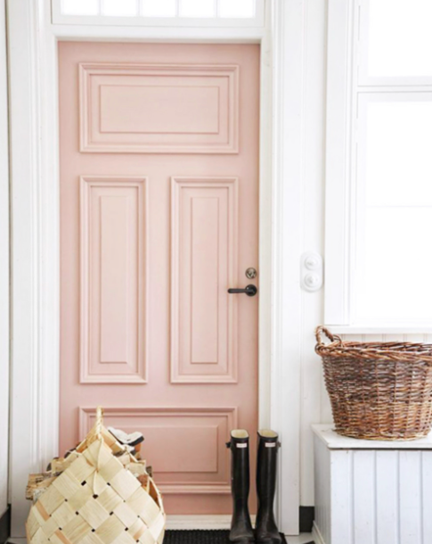 front door pink ground