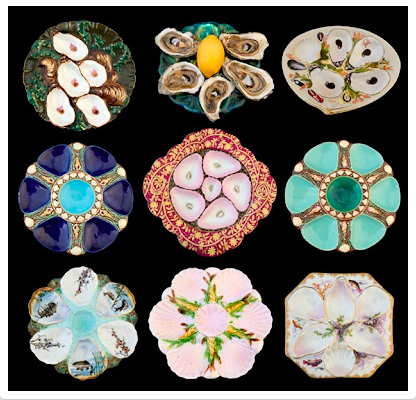 9 oyster plates of all colors