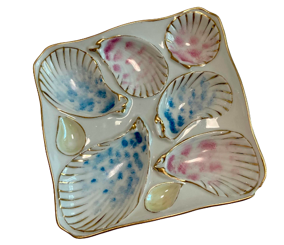 square antique oyster plate