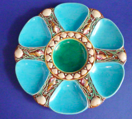 teal minton oyster plate
